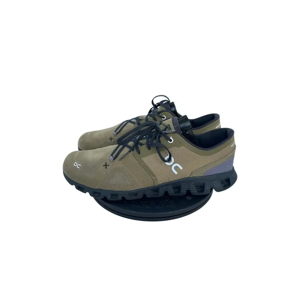 Mens On Cloud X 3 Athletic Running Sneakers Shoes Olive Green Black Size 13 - Picture 2 of 6